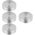 Round White Table 4 Pack Turntable Base Wooden Tray Sticker Display Stand Bearing Baby