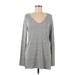 Gap Pullover Hoodie: Gray Marled Tops - Women's Size Medium