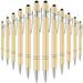 12 Pieces Ballpoint Pen with Stylus Tip 1.0 mm Black Ink Metal Pen Stylus Pen for Touch Screens 2 in 1 Stylus Ballpoint Pen (Gold and Silver)