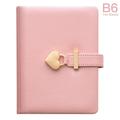 Dadypet Wordpad B6 Diary Heart Lock Diary Lock PU Secret Notebook Shaped Lock Diary Soft Cover Women Lined Paper Soft Paper Soft Cover Heart Shaped Lock Secret Notebook Journal Lock Key PU Kids OWSOO