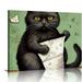 ONETECH Funny Bathroom Decorative Signs Cat S Signs Artwork Vintage Design Tin Wall Art Print Poster - Thick Tinplate Wall Decoration Signs