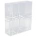 Set of 2 Display Shelf Transparent Holder Storage Box Plastic Container Clear Boxes Model Case 6 Grid Lattice