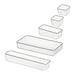 5 Pcs Desk Drawer Type Storage Box Clear Plastic Bins Drawers Cosmetics Dividers Household