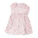 Adorable Pet Dog Dress Floral Bowknot Tutu Dresses Pet Cat Wedding Party Casual Dog Clothes Pet Supplies - Size XL (Pink)