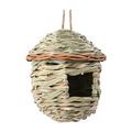 iOPQO Bird Feeders Straw Woven Bird House Nests Box Hanging Bird Nests Home Garden Decoration bird house bird s nest (small) 1PC A