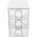 Plastic Drawers Storage Easy Clean Transparent Desktop Organizer Cabinet Box White Office