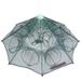 1PC Umbrella-shaped Shrimp Net Portable Mesh Hole Fishpot Folding Crab Lobster Net Compact Fishing Net Fishing Accessories for Fishing Use (16 Holes Style Green)