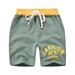 Rrunsv Toddler Soccer Shorts Boys Drawstring Shorts with Pockets Casual Pull On Shorts Mint Green 130