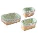 Miniature Woven Baskets Rattan Furniture Simulation 3 Pcs Toy Room Cloth Wicker Storage Rustic Decorations Kids