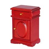 Red Nightstands House Decorations for Home Small Dollhouse Furniture Cute Bedside Table