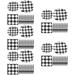 5 Sets Black and White Grid Racing Party Decorations Cars Ornament Decorate Checkered The House Birthday Plates