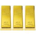 3 Pcs Toy Gold Brick and Gold Bar Gold Bar Gold Ingot Bullion Bars Realistic Gold Bricks Simulation Gold Bricks