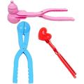 Goilinor Snowball Tongs 3Pcs Snowball Makers Funny Snowball Clamps Snowball Making Molds Winter Snowball Clips