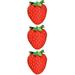 Stuffed Fruit Fabric Pp Cotton Toys for Kids Couch Child Decorate Gift 3 Pieces Red