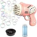 23 Hole Bubble Gun Machine Upgrade Bubble Maker Bubble Gun for Kids Ages 4-10 Boys Girls Phantom Light Automatic Bubble Maker with 1 Bottle Bubble Solution (Blue)