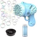 23 Hole Bubble Gun Machine Upgrade Bubble Maker Bubble Gun for Kids Ages 4-10 Boys Girls Phantom Light Automatic Bubble Maker with 1 Bottle Bubble Solution (Blue)