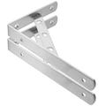 Triangular Shelf Support Brackets Floating Stainless Steel Wall Mount Holder Partition 2 Pcs