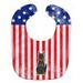 Patriotic USA Beauce Shepherd Dog Baby Bib