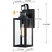 15 H Modern Wall Mount Light Fixture w/ Motion Sensor Dusk to Dawn Black