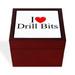 CafePress - I Love (Heart) Drill Bits - Keepsake Box Finished Hardwood Jewelry Box Velvet Lined Memento Box