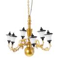 Models Decor Warm White Lights LED Battery Ceiling Lamp Miniature Tiny House Chandelier Decorations