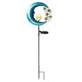 Solar Powered Crescent Moon With Stars LED Lawn Lamp Outdoor Light for Courtyard Landscape Decor for Ramadan