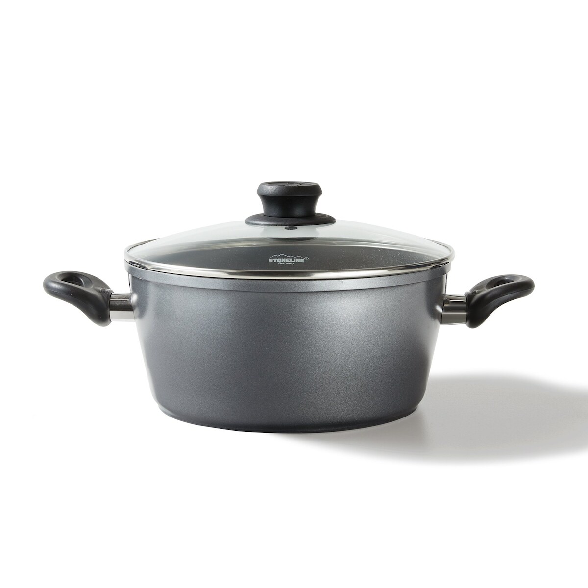 STONELINE® XXL-Bratentopf 28 cm, mit Glasdeckel, Antihaft Bratentopf, Induktion und backofengeeignet Image