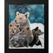 Derr Wynn 15x18 Black Modern Framed Museum Art Print Titled - Frosty Bear Family