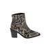 Blondo Ankle Boots: Gray Snake Print Shoes - Women's Size 6 - Pointed Toe