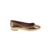 Jessica Simpson Flats: Gold Print Shoes - Women's Size 8 - Round Toe