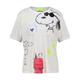 Frogbox Damen T-Shirt PEANUTS PRINT, weiss, Gr. XS