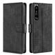 Crocodile textured leather case for Sony Xperia 1 III - Black