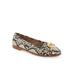 Wide Width Women's Bia Casual Flat by Aerosoles in Natural Printed Snake (Size 7 1/2 W)