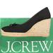 J. Crew Shoes | New! Jcrew Seville Made-In-Spain Espadrille Wedges (6.5) | Color: Black/Tan | Size: 6.5