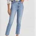 Madewell Jeans | Madewell 27p The Perfect Vintage Jean Light Denim With Light Whisker On Thigh | Color: Blue/White | Size: 27p
