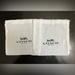 Coach Bags | Coach Ny 2pk Drawstring Cloth Linen Dust Bag 8" X 8" Nwot | Color: Black/White | Size: 7.5”L X 7.5”H