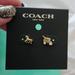 Coach Jewelry | Coach F77695 Gold Horse And Carriage Stud Earrings | Color: Gold | Size: Os