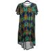 Lularoe Dresses | Lularoe Carly Print High Low Dress Size Medium | Color: Green | Size: M