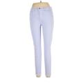 FRAME Denim Jeggings - Mid/Reg Rise Skinny Leg Boyfriend: Blue Bottoms - Women's Size 30 - Light Wash