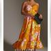 Anthropologie Dresses | Anthropologie Plenty By Tracy Reese Floral Maxi Dress Size 1x | Color: Orange | Size: 1x