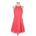 Gap Casual Dress - A-Line: Red Solid Dresses - Women's Size 2 Petite