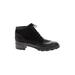 Paul Green Ankle Boots: Black Print Shoes - Women's Size 7 1/2 - Round Toe