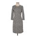 J. McLaughlin Casual Dress - Sheath: Gray Print Dresses - Women's Size Small