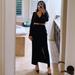 Zara Dresses | Black Velvet Dress With Opening Around The Waist | Color: Black | Size: S