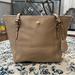 Coach Bags | Coach Beige Saffiano Leather Small Tote | Color: Tan | Size: Os