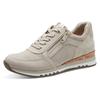 Keilsneaker MARCO TOZZI, Damen, Gr. 42, beige (hellbeige), Textil, Lederimitat, Veloursleder, sportlich, Schuhe, Freizeitschuh, Halbschuh, Schnürschuh in veganer Verarbeitung