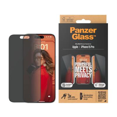 PANZERGLASS Displayschutzglas "Privacy Screen Protector Glass" Displayfolien Ultra Wide Fit farblos (transparent)