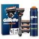 Gillette ProGlide Nassrasierer Herren Set, Rasierer + 4 Rasierklingen mit 5-fach Klinge + PRO Bartpflege Rasiergel 200 ml, Geschenk für Männer