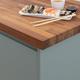 Solid Iroko Kitchen Worktop | 2000mm x 620mm x 40mm | Premium Wood Worktops | Iroko Wooden Timber Counter Tops | Cut to Size Customisation Available | Real Wood Block Stave Kitchen Countertop