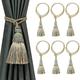 Fenghuangwu 6 Pack Curtain Tie Backs Rope Tassels for Curtains Drape tiebacks Handmade Outdoor Home and Outdoor Decorative (Mix Blue, 6p)